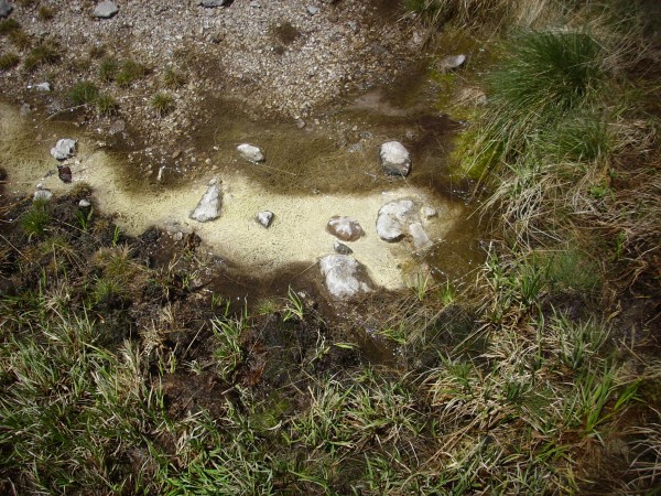 Sulfur
          deposits at Alamo Springs