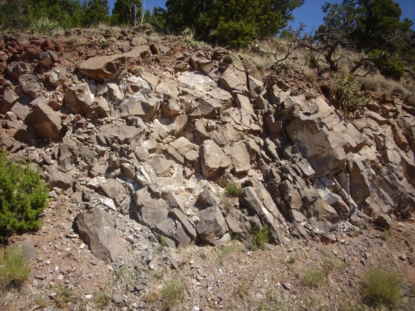Lobato Formation
          massive basalt below Clara Peak