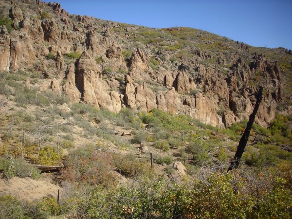 Fault
          escarpment west of Guaje Mountain