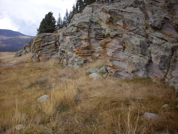 Eroded cliff in Cerro la Jara