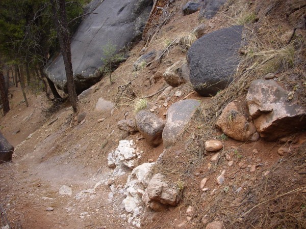Landslide deposits in Vallecitos de los Indios