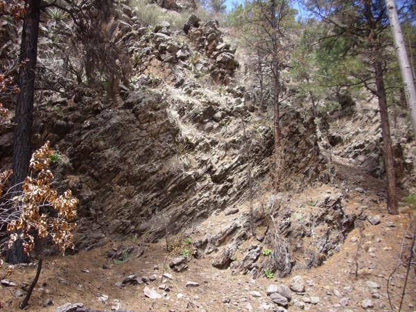 Flow-banded basalt