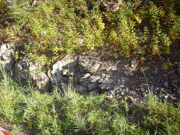 Altered Paliza Formation basalt at Las Conchas