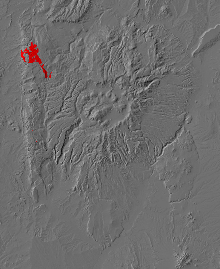 Map of the Jemez highlighting tonalite outcrops